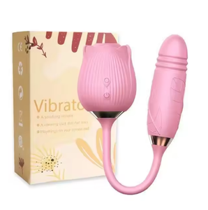 Vibrador de Succión con Forma de Rosa para Estimulación del Pezón, Clítoris y Punto <span class=keywords><strong>G</strong></span>, Juguete Sexual para Mujeres con 10 Modos de Succión y Empuje - Product Image 4