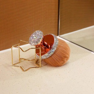 Brocha Autobronceadora con Diamantes de Imitación, Brocha para Polvo de Uñas, Brochas de Maquillaje de Cabeza Ancha para un Maquillaje Impecable de Rostro y Piernas - Product Image 5
