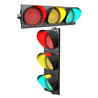 Feux de circulation LED rouges/verts/jaunes de 12 pouces avec panneau de contraste