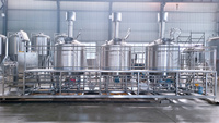 Équipement de micro-brasserie 600L avec cuve sous pression et pompe contrôlées par PLC, système de fermentation d'alcool pour pub