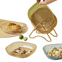 Plateau de service exquis en os, motif uni, moderne et minimaliste, qualité alimentaire, luxe discret, pour table de salle à manger, plateau à déchets, dîner de banquet
