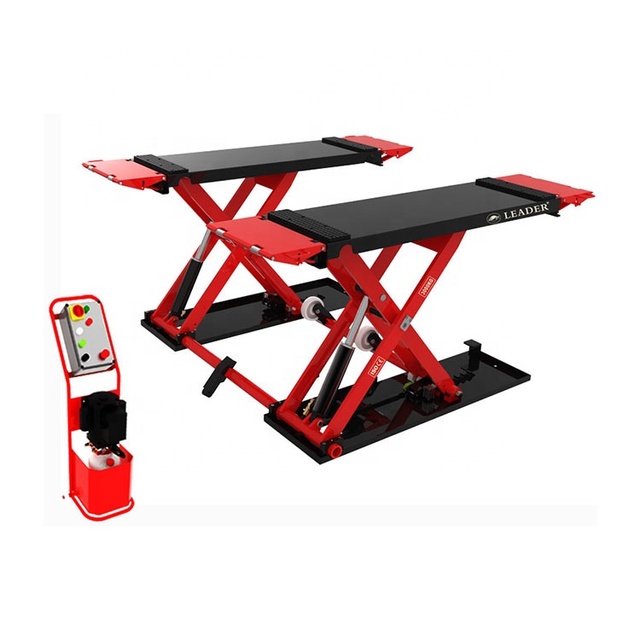 Portable Mid Rise Hydraulic Scissor Car Lift Vehicle Ramp Car Lift 1M High 3T Capacity