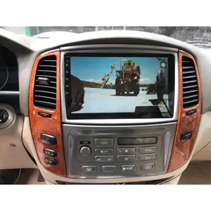 NaviHua Android dokunmatik ekran GPS navigasyon araç DVD oynatıcı radyo çalar Lexus Lexus 100-2005 için Toyota Land Cruiser 2007 LC100 için