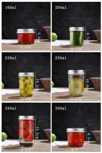 Vente en gros de petits pots ronds de stockage de <span class=keywords><strong>confiture</strong></span> en verre 100ml-500ml bocaux en verre alimentaire avec étiquette de couvercle de couleur personnalisée - Product Image 4