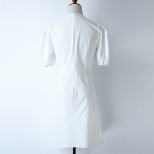 Guangzhou 2020 de moda de señoras Irregular botones tejido sexy dama elegante vestidos casuales - Product Image 5