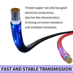 Cable de Extensión de Cobre Estañado 10AWG Negro+Rojo para Panel Solar, Sistema Solar Fuera de la Red, Automóviles, RV, Barcos - Product Image 4