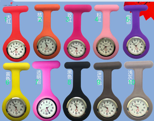 Round Shape Silicone Nurse <strong>Fob</strong> <strong>Watch</strong> with Pin Quartz Movement - Product Image 2