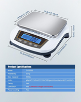 Balanza analítica Digital de 5000g de capacidad GOYOJO, balanza de laboratorio de precisión de 0,01g, unidad múltiple de acero inoxidable (G/oz/CT/lb), 1 año
