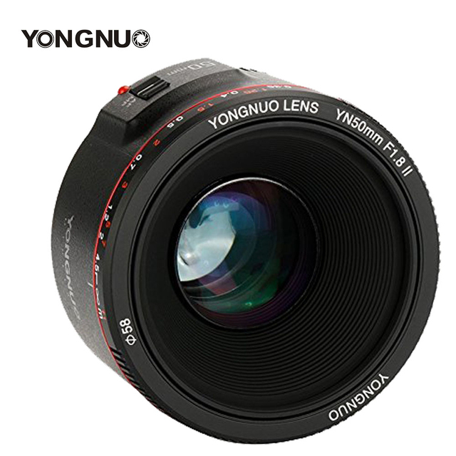 YONGNUO YN50mm F1.8 II C Large Aperture Bokeh Effect Camera Lens Auto Focus Lens for Ca Non E OS 700D 750D 5D 600D DSLR