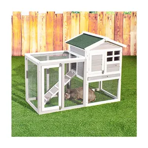 Outdoor Wooden Chicken Coop Rabbit Hutch House Bunny Guinea Pig Cages for sale