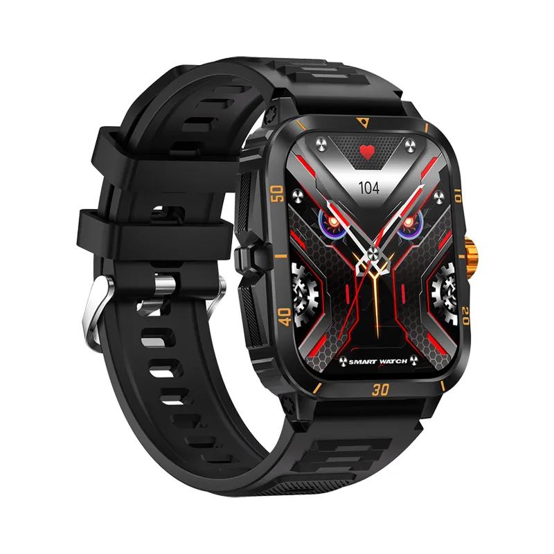 Outdoor Smart Watch Kt71 3amt Waterdichte Sport Tracker 1.96 Inch Hd Scherm Bt Bellen Smartwatch Voor Mannen Vrouwen 2024 Nieuwkomer