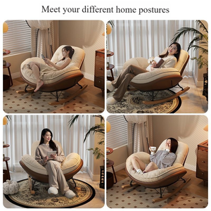 Fauteuil de <span class=keywords><strong>salon</strong></span> moderne de luxe nordique, fauteuil inclinable à bascule, canapé lounge magique, fauteuil paresseux individuel pour adultes, mobilier de détente pour chambre à coucher - Product Image 5