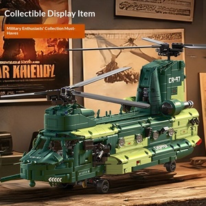 Compatible con el <span class=keywords><strong>Helicóptero</strong></span> de Transporte, Juguete Educativo de Bloques de Construcción para Niños, Modelo de Avión de Plástico, Regalo - Product Image 4