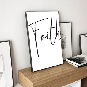 ETSY best selling Faith canvas art posters white back modern wall art painting for home decoration