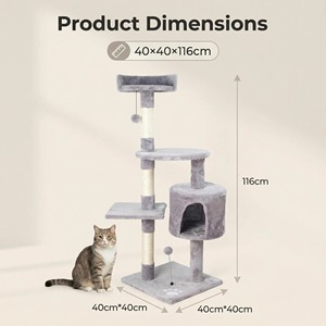 <span class=keywords><strong>Rascador</strong></span> para Gatos Pequeños, Clásico, Negro, Ecológico, Hecho de Madera, Empaquetado en Cartón - Product Image 4