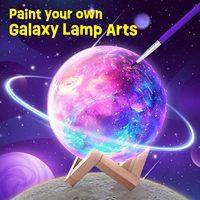 Kit de lampe lunaire 3D à peindre soi-même - Artisanat de lampe de nuit DIY pour enfants de 8 à 12 ans, garçons et filles, cadeau d'anniversaire