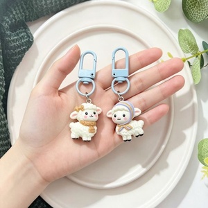 Cute Cartoon Little Sheep Mikko Plastic <strong>Keychain</strong> Bag Pendant Couple Best Friend Cold Black and White China <strong>Bulk</strong> Pack Gift - Product Image 2