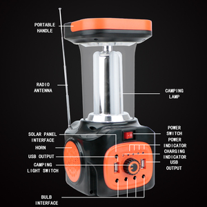 USB có thể sạc lại ánh sáng cao lumen đa chức năng Đèn Ngoài Trời năng lượng mặt trời ánh sáng di động khẩn cấp dẫn cắm trại đèn lồng với blueteeth - Product Image 4
