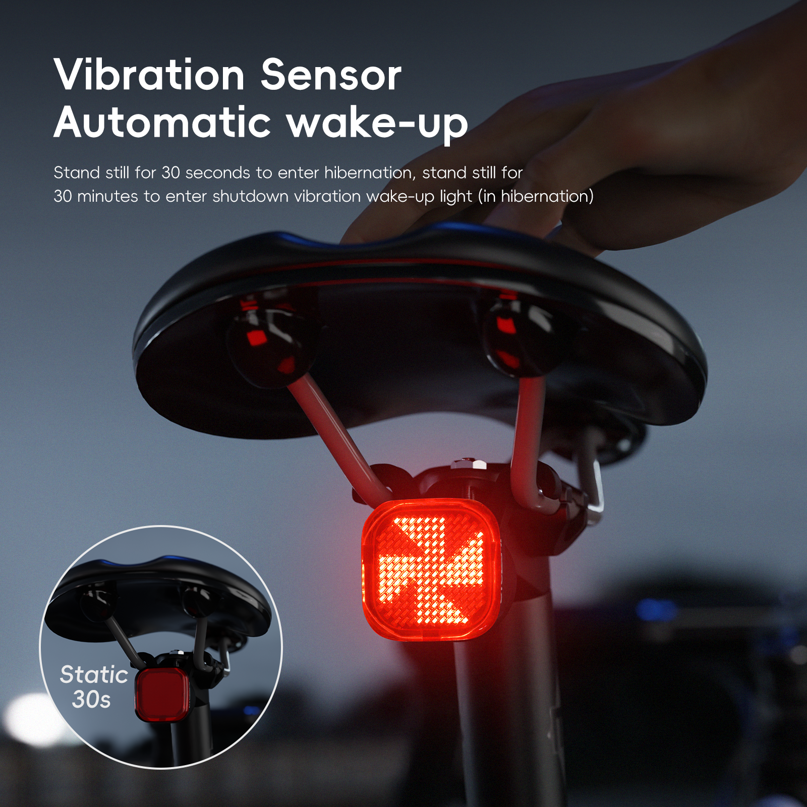 CYCLAMI Bike Tail Light Smart, Waterproof, and Expressive