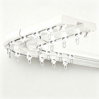 Système de rail de rideau double caché de haute qualité pour la décoration des fenêtres de la maison