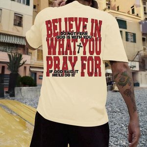 เสื้อยืดคริสเตียนผู้ชาย FOXA ทรงโอเวอร์ไซส์ พิมพ์ลายกางเขน ระบายอากาศได้ดี ผ้าฝ้าย 100% แขนสั้น เสื้อเจอร์ซีย์ ลายกราฟิกแรงบันดาลใจจากศรัทธา - Product Image 4