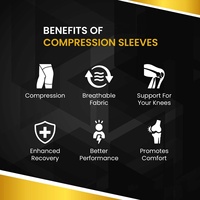 Genouillère de compression antidérapante avec manchon renforcé en silicone pour le confort, le soulagement de la douleur, la récupération sportive et le soutien du genou