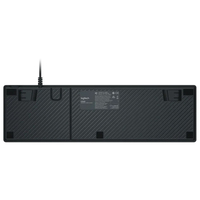 Teclado USB con Cable Logitech K840, Silencioso, Táctil, con Interruptores Romer G de Bajo Ruido, 104 Teclas, Panel Numérico, Aluminio Anodizado, para Oficina y Hogar