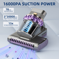Aspirateur UV portable pour matelas et literie, double brosse rotative, réservoir de poussière de 500 ml, filtration 5 couches, anti-acariens