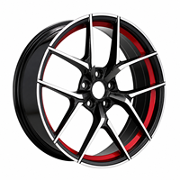 Jantes forgées 18-22 pouces argent noir rouge à rayons fendus concaves profonds 5x112/114.3/120 Tuning