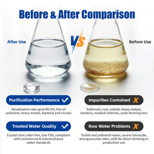 เครื่องกรองน้ำระบบ Reverse Osmosis 1 ตันต่อวัน อัตราการขัดข้องต่ำ พร้อมการรับประกัน 1 ปี เหมาะสำหรับธุรกิจขนาดเล็ก รับผลิตแบบ OEM - Product Image 5