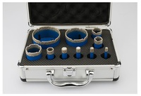 PMS 10 pièces foret à noyau de diamant brasé sous vide ensemble de forets à carreaux M14 coupe-trou pour carreaux de porcelaine céramique