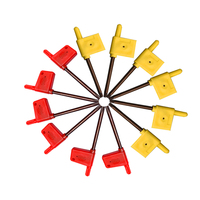 Kunci Pas Torx Bentuk Plum Tipe FLAG Warna Merah IRON ROOT T7 T9 T8 T10 T15 T20 OEM untuk Sisipan Karbida