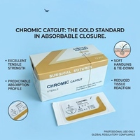 Sutures en Catgut de Grade Médical, Fils Chirurgicaux Stériles Résorbables pour Chien, Utilisation à Large Échelle, Fermeture Fiable des Plaies, Contrôle des Infections