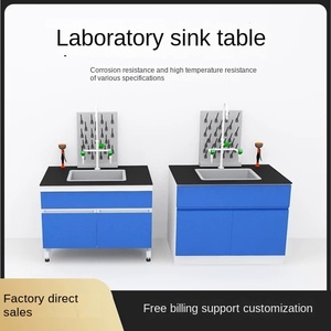 Thiết kế hiện đại thép và gỗ kiểm tra băng ghế dự bị phòng thí nghiệm bàn làm việc với bảng phụ và Bàn điều khiển Bồn Rửa cho phòng thí nghiệm trường học - Product Image 2