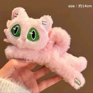 คลิปหนีบผมกิ๊บหนีบผมรูปแมว<span class=keywords><strong>ตา</strong></span>โตพลาสติกแบบหนีบผมดีไซน์รูปแมว<span class=keywords><strong>ตา</strong></span>โตสีทึบสำหรับฤดูใบไม้ร่วงฤดูหนาว - Product Image 6