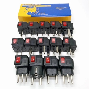 Adaptateur de prise universel pour les prises américaines, britanniques, australiennes, européennes, Schuko, convertisseur de prise mondiale AC250V 10A-16A avec interrupteur principal LED marche/arrêt Wonpro <span class=keywords><strong>WSA</strong></span> - Product Image 2