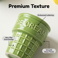 Mini-bol en céramique pour desserts, cornets de glace, bonbons et condiments – Vaisselle de fête