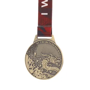 디자인 사용자 정의 로고 도전 드래곤 메달 저렴한 상 스포츠 금속 쿵푸 주짓수 유도 메달