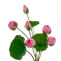 Nouvelle fleur de lotus artificielle en soie PPS, feuille de lotus pour la décoration des tables de mariage