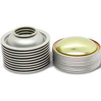 Composants de bombe aérosol métallique jetable personnalisables par le fabricant (cône supérieur, cône inférieur, dôme) 52 mm, réutilisables et écologiques