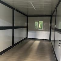 Maison conteneur pliante nouvelle génération mise à niveau Première mondiale Maison conteneur plat avec toit en acier de bonne qualité