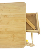 Plateau de petit déjeuner pliable et réglable pour ordinateur portable, bureau de lit en bambou, Table de bureau