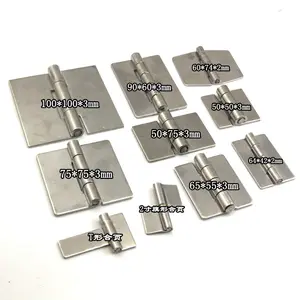 HM1116 Welding Butt Hinge Without Hole Stainless Steel Weld On Hinge With Removable Pin