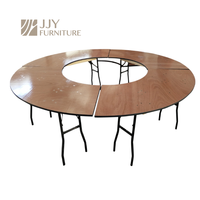 Table de banquet incurvée en bois en forme de S, modèle JJY-YHZ-H003, vente en gros d'usine, pour événements, hôtels, mariages, réceptions, longue table de salle à manger