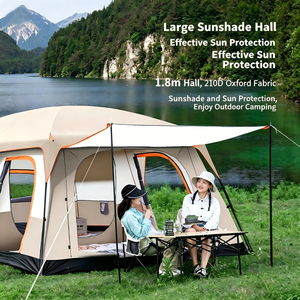 Carpa de Camping <span class=keywords><strong>M1</strong></span> Personalizada, Automática, para las Cuatro Estaciones, Doble Capa, para 5+ Personas, Portátil, Impermeable, Transpirable, de <span class=keywords><strong>2000</strong></span>-3000 mm, Oxford 210D - Product Image 5