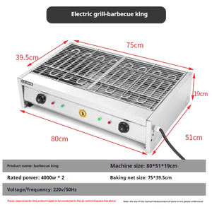Commercial Stainless Steel Gas Grill With Easy Cleaning Feature For Grilling Meat Fish Chicken Skewers - Product Image 4