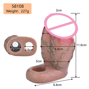 Funda de Pene Realista Reutilizable SXXY con Silicona Antideslizante para Agrandar el Pene, Retrasar la Eyaculación, Productos Sexuales para Adultos - Product Image 2