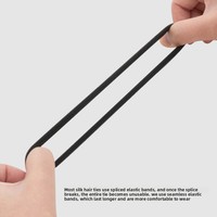 Élastique à cheveux en soie de mûrier 30 Momme, doux, haute élasticité, minimaliste, pour queue de cheval