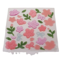 Belle conception de gel d'autocollants de fenêtre de fleurs pour la décoration intérieure