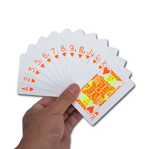 塑料荧光扑克牌标准的52张牌的卡片